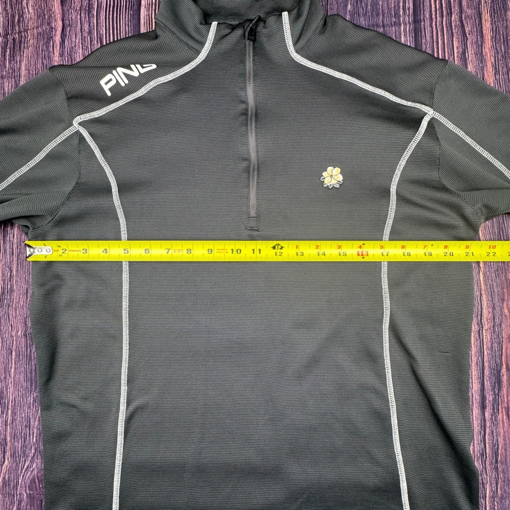 Ping Quarter Zip Pullover Size M Grey Polyester Golf Athleisure SensorCool Top - Picture 3 of 9